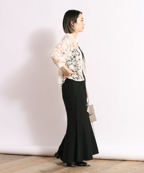 cepo（セポ）の「フラワー／ボタニカル　シシュウショートカーディガン 2（シャツ/ブラウス・レディース・ブラック/ホワイト系その他/ホワイト系その他2/ブラック系その他2・M）」の20枚目の写真