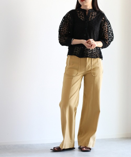 cepo（セポ）の「フラワー／ボタニカル　シシュウショートカーディガン 2（シャツ/ブラウス・レディース・ブラック/ホワイト系その他/ホワイト系その他2/ブラック系その他2・M）」の15枚目の写真