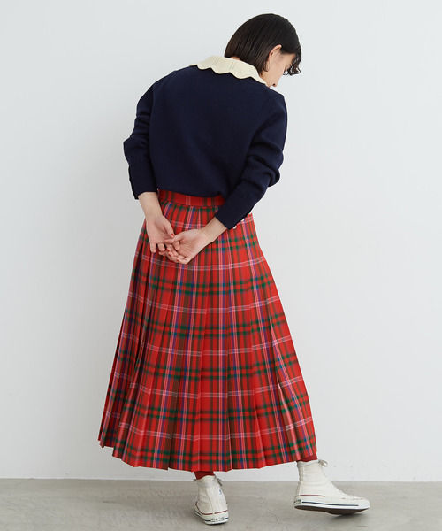 Dot&Stripes CHILD WOMAN(ドットアンドストライプス チャイルドウーマン)の「フレンチメリノ バイカラー衿付きプルオーバー(ニット/セーター・レディース・アイボリー/レッド/ネイビー・FREE)」の14枚目の写真