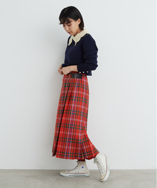Dot&Stripes CHILD WOMAN(ドットアンドストライプス チャイルドウーマン)の「フレンチメリノ バイカラー衿付きプルオーバー(ニット/セーター・レディース・アイボリー/レッド/ネイビー・FREE)」の13枚目の写真