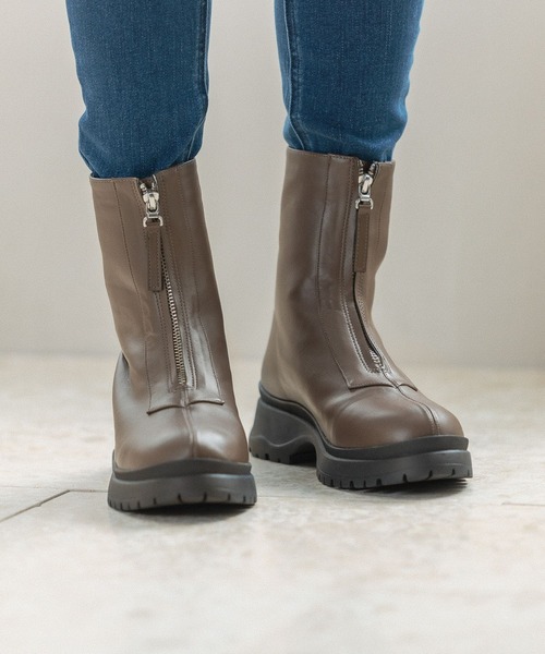 BAYFLOW(ベイフロー)の「フロントジップブーツ(ブーツ・レディース・ブラック/ベージュ・MEDIUM/LARGE)」の17枚目の写真