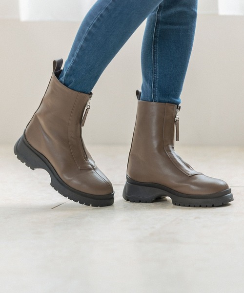 BAYFLOW(ベイフロー)の「フロントジップブーツ(ブーツ・レディース・ブラック/ベージュ・MEDIUM/LARGE)」の19枚目の写真