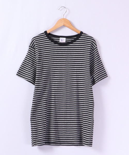 MILLER(ミラー)の「Robert P.Miller パネルリブ半袖Tシャツ ユニセックス RPM(Tシャツ/カットソー・メンズ・ブラウン系その他/ホワイト×ネイビー/ブラック/ホワイト・L/M/XL)」の4枚目の写真