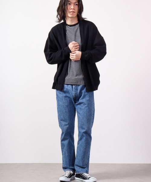 MILLER(ミラー)の「Robert P.Miller パネルリブ半袖Tシャツ ユニセックス RPM(Tシャツ/カットソー・メンズ・ブラウン系その他/ホワイト×ネイビー/ブラック/ホワイト・L/M/XL)」の6枚目の写真