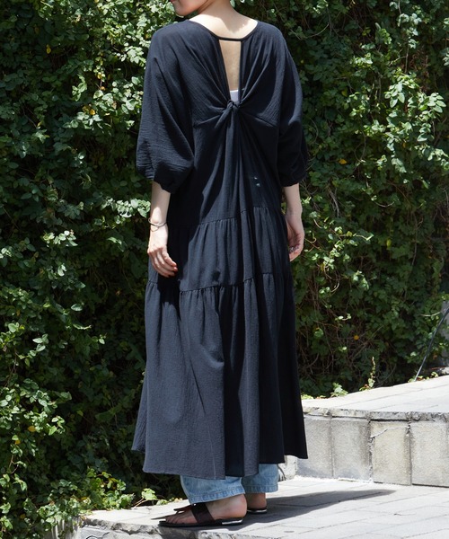 BEARDSLEY（ビアズリー）の「《FRIPIER》ボイルティアードワンピース（ワンピース・レディース・ブラック/オレンジ/グリーン・FREE）」の2枚目の写真