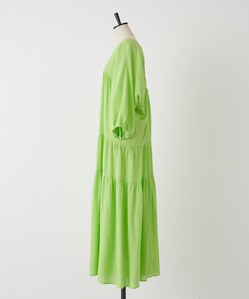 BEARDSLEY（ビアズリー）の「《FRIPIER》ボイルティアードワンピース（ワンピース・レディース・ブラック/オレンジ/グリーン・FREE）」の6枚目の写真