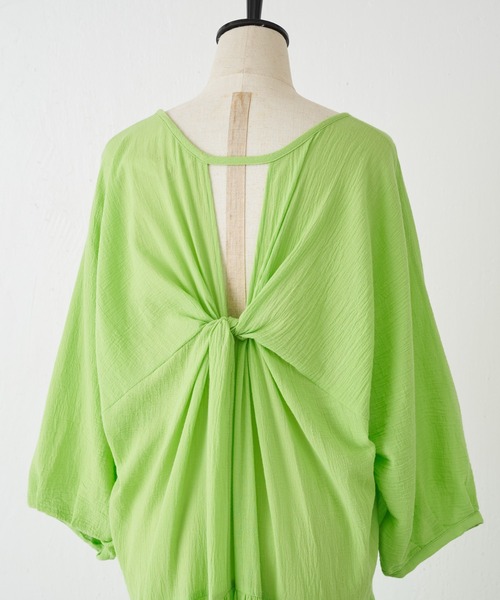 BEARDSLEY（ビアズリー）の「《FRIPIER》ボイルティアードワンピース（ワンピース・レディース・ブラック/オレンジ/グリーン・FREE）」の4枚目の写真