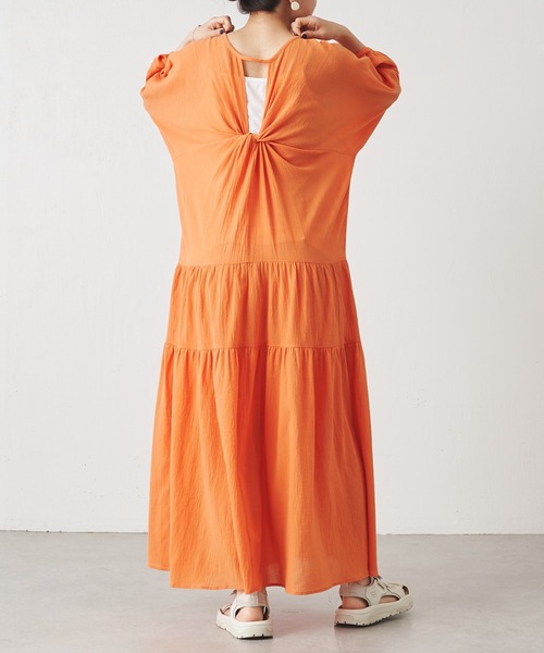 BEARDSLEY（ビアズリー）の「《FRIPIER》ボイルティアードワンピース（ワンピース・レディース・ブラック/オレンジ/グリーン・FREE）」の22枚目の写真