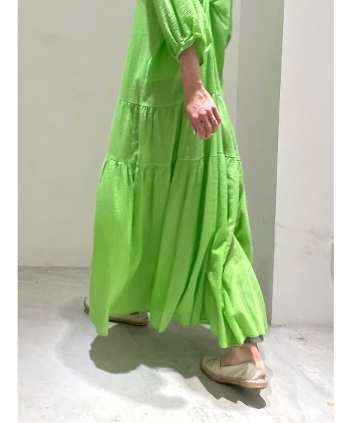 BEARDSLEY（ビアズリー）の「《FRIPIER》ボイルティアードワンピース（ワンピース・レディース・ブラック/オレンジ/グリーン・FREE）」の20枚目の写真