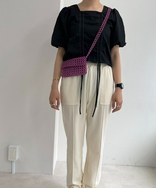 fredy emue（フレディエミュ）の「ビーズミニポシェット（ショルダーバッグ・レディース・パープル/ブラック・FREE）」の9枚目の写真