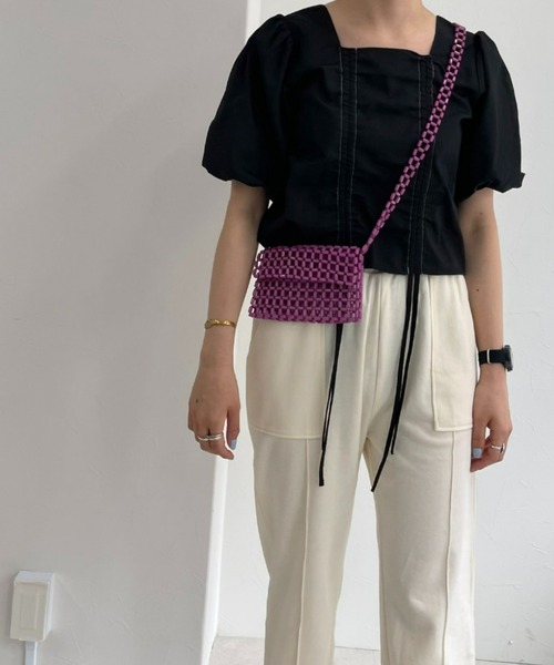 fredy emue（フレディエミュ）の「ビーズミニポシェット（ショルダーバッグ・レディース・パープル/ブラック・FREE）」の10枚目の写真