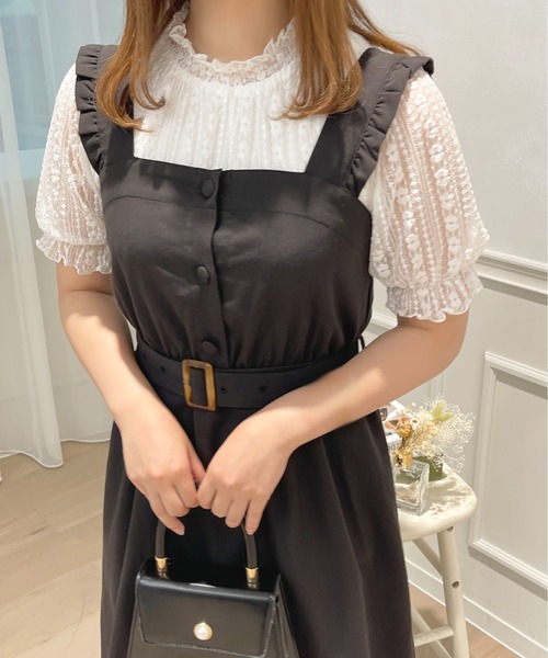 apres jour(アプレジュール)の「レースハイネックトップス【ZOZOTOWN限定アイテム】(シャツ/ブラウス・レディース・ブラック/オフホワイト・フリー/X-LARGE)」の4枚目の写真