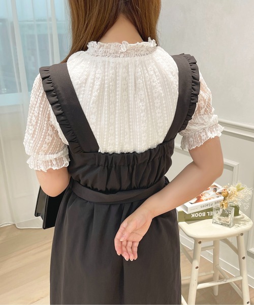 apres jour(アプレジュール)の「レースハイネックトップス【ZOZOTOWN限定アイテム】(シャツ/ブラウス・レディース・ブラック/オフホワイト・フリー/X-LARGE)」の8枚目の写真