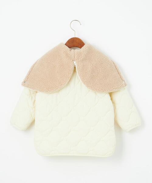 green label relaxing（グリーンレーベルリラクシング）の「TJ キルト×ボア セーラーカラー ブルゾン 100-130cm -撥水-（ブルゾン・キッズ・ブラック/ナチュラル・S130/XS110）」の12枚目の写真