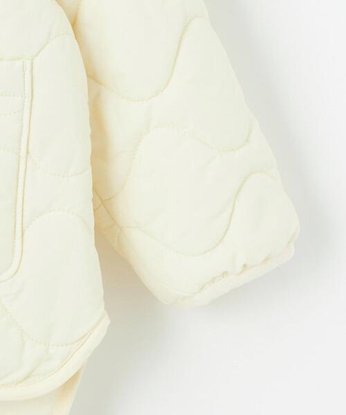 green label relaxing（グリーンレーベルリラクシング）の「TJ キルト×ボア セーラーカラー ブルゾン 100-130cm -撥水-（ブルゾン・キッズ・ブラック/ナチュラル・S130/XS110）」の6枚目の写真