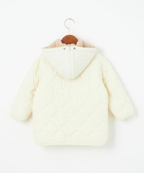 green label relaxing（グリーンレーベルリラクシング）の「TJ キルト×ボア セーラーカラー ブルゾン 100-130cm -撥水-（ブルゾン・キッズ・ブラック/ナチュラル・S130/XS110）」の3枚目の写真