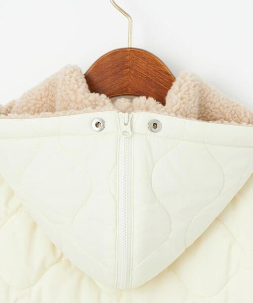 green label relaxing（グリーンレーベルリラクシング）の「TJ キルト×ボア セーラーカラー ブルゾン 100-130cm -撥水-（ブルゾン・キッズ・ブラック/ナチュラル・S130/XS110）」の13枚目の写真