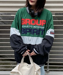 WEGO | WEGO/カラーブロックナイロンプルオーバー(スウェット)