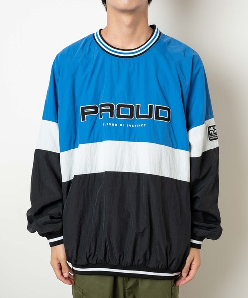 WEGO（ウィゴー）の「WEGO/カラーブロックナイロンプルオーバー（スウェット・メンズ・ダークグリーン/グレー/ブルー・MEDIUM/LARGE）」の11枚目の写真