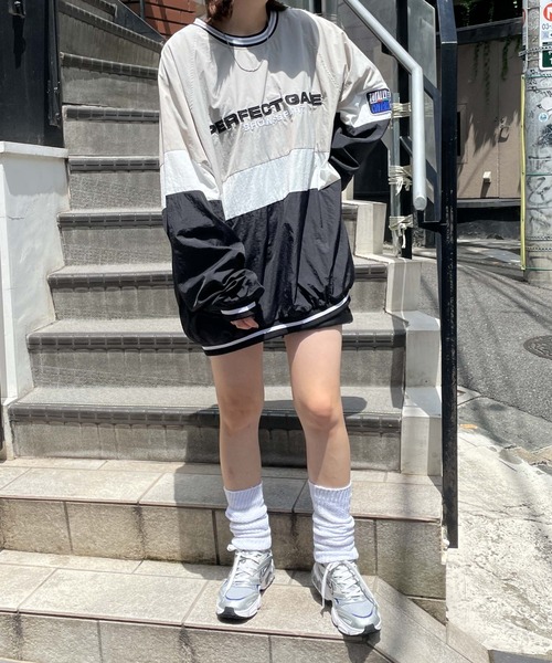 WEGO（ウィゴー）の「WEGO/カラーブロックナイロンプルオーバー（スウェット・メンズ・ダークグリーン/グレー/ブルー・MEDIUM/LARGE）」の7枚目の写真