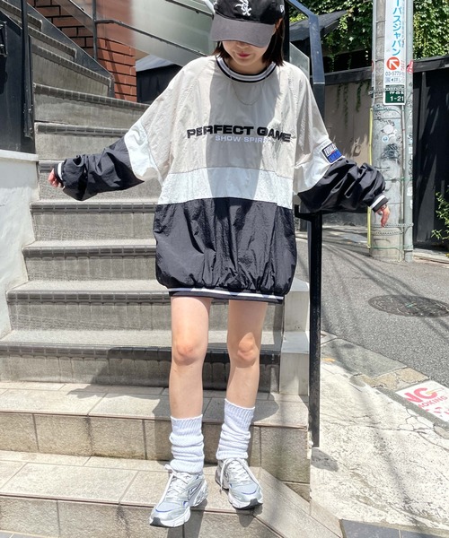 WEGO（ウィゴー）の「WEGO/カラーブロックナイロンプルオーバー（スウェット・メンズ・ダークグリーン/グレー/ブルー・MEDIUM/LARGE）」の8枚目の写真