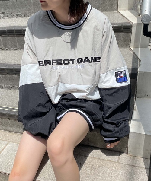 WEGO（ウィゴー）の「WEGO/カラーブロックナイロンプルオーバー（スウェット・メンズ・ダークグリーン/グレー/ブルー・MEDIUM/LARGE）」の9枚目の写真