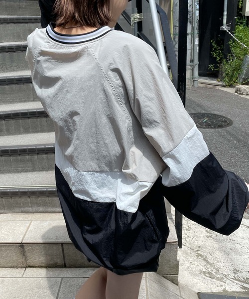 WEGO（ウィゴー）の「WEGO/カラーブロックナイロンプルオーバー（スウェット・メンズ・ダークグリーン/グレー/ブルー・MEDIUM/LARGE）」の10枚目の写真