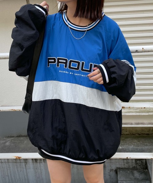 WEGO（ウィゴー）の「WEGO/カラーブロックナイロンプルオーバー（スウェット・メンズ・ダークグリーン/グレー/ブルー・MEDIUM/LARGE）」の15枚目の写真