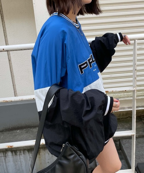 WEGO（ウィゴー）の「WEGO/カラーブロックナイロンプルオーバー（スウェット・メンズ・ダークグリーン/グレー/ブルー・MEDIUM/LARGE）」の17枚目の写真