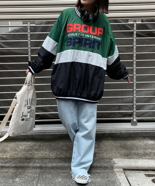 WEGO（ウィゴー）の「WEGO/カラーブロックナイロンプルオーバー（スウェット・メンズ・ダークグリーン/グレー/ブルー・MEDIUM/LARGE）」の19枚目の写真