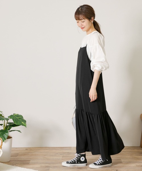 URBAN RESEARCH Sonny Label（アーバンリサーチサニーレーベル）の「ワンティアードキャミワンピース（ワンピース・レディース・ブラック/ブラウン・FREE）」の7枚目の写真