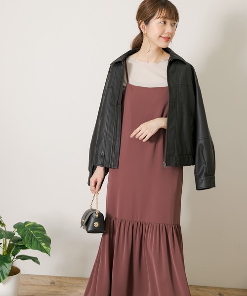 URBAN RESEARCH Sonny Label（アーバンリサーチサニーレーベル）の「ワンティアードキャミワンピース（ワンピース・レディース・ブラック/ブラウン・FREE）」の10枚目の写真