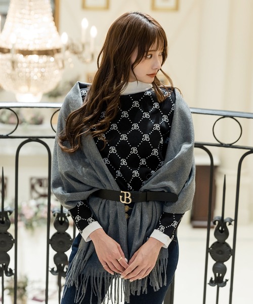 Julia Boutique（ジュリアブティック）の「JBバックルベルト/22183（ベルト・レディース・ブラック/アイボリー・ONE）」の3枚目の写真