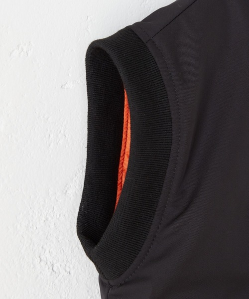 CIAOPANIC TYPY（チャオパニックティピー）の「□【KIDS】MA-1ベスト（ダウンベスト・キッズ・カーキ/ブラック・XXL/M/XL）」の10枚目の写真