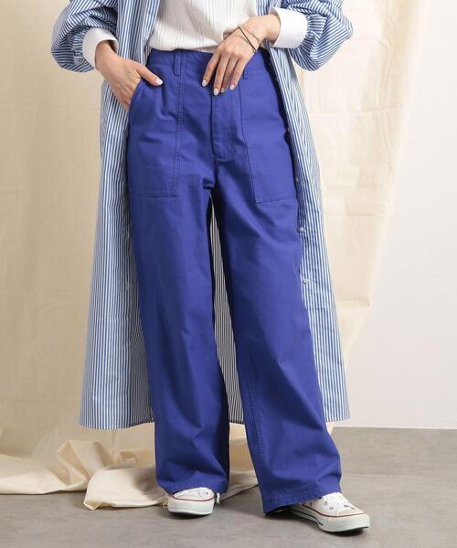 coen(コーエン)の「ベイカーパンツ(カーゴパンツ・レディース・オリーブ/ダークグレー/ロイヤルブルー・S/M/L)」の1枚目の写真