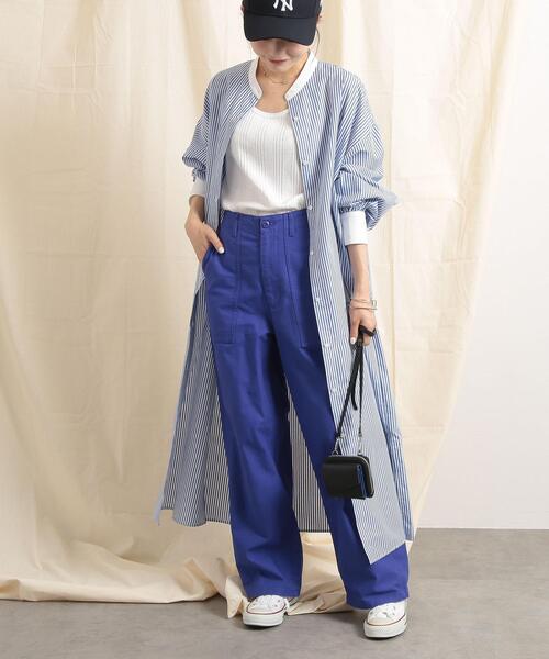 coen(コーエン)の「ベイカーパンツ(カーゴパンツ・レディース・オリーブ/ダークグレー/ロイヤルブルー・S/M/L)」の12枚目の写真