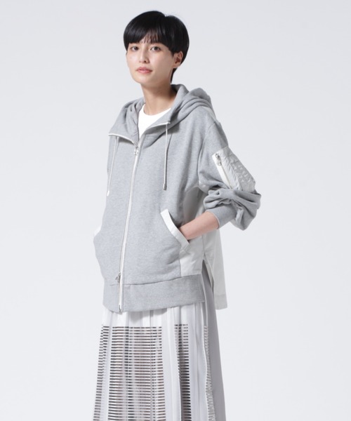 IJIIT&Co.(イジットアンドコー)の「IJIIT&Co.(イジット&コー) MA-1パーカー(パーカー・レディース・グレー・F)」の1枚目の写真