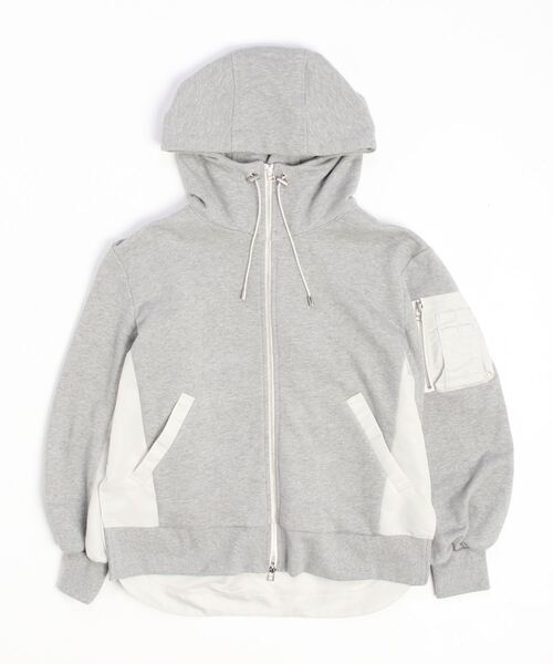 IJIIT&Co.(イジットアンドコー)の「IJIIT&Co.(イジット&コー) MA-1パーカー(パーカー・レディース・グレー・F)」の7枚目の写真