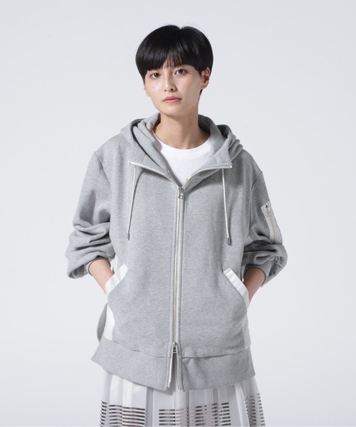 IJIIT&Co.(イジットアンドコー)の「IJIIT&Co.(イジット&コー) MA-1パーカー(パーカー・レディース・グレー・F)」の2枚目の写真