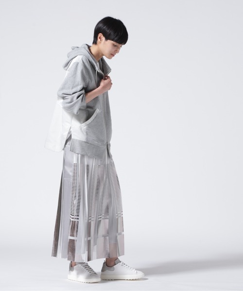 IJIIT&Co.(イジットアンドコー)の「IJIIT&Co.(イジット&コー) MA-1パーカー(パーカー・レディース・グレー・F)」の3枚目の写真