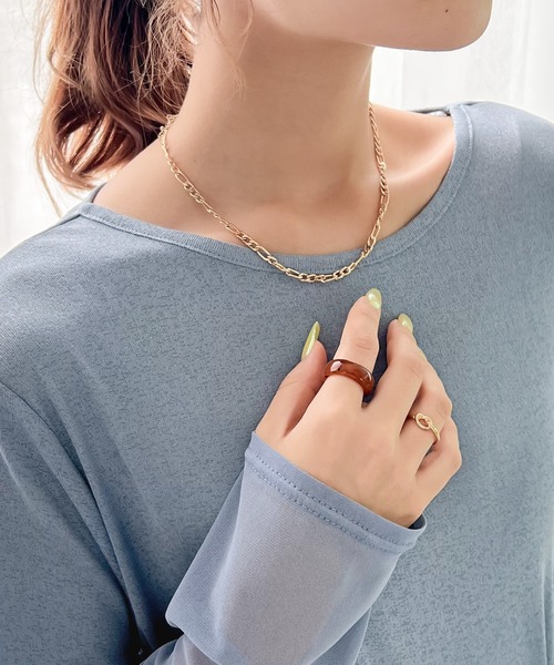 classicalelf(クラシカルエルフ)の「続・旬のシアーItem。スラブシアー素材切替えトップス(Tシャツ/カットソー・レディース・ホワイト/ブラック/ダークブルー/ピンクベージュ・SMALL/MEDIUM/LARGE/X-LARGE)」の11枚目の写真