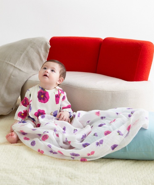 Ribbon hakka kid's（リボンハッカキッズ）の「オリジナルプリントガーゼおくるみ（おくるみ・キッズ・パープル/ブルー/レッド/オレンジ/ネイビー/ブラウン/グリーン・FREE）」の10枚目の写真