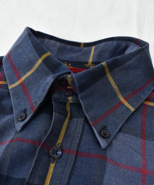 TOMMY HILFIGER（トミーヒルフィガー）の「【ヴィンテージ古着】TOMMY HILFIGER / トミーヒルフィガー ボタンダウン 長袖 チェックシャツ（シャツ/ブラウス・メンズ・ネイビー・MEDIUM）」の8枚目の写真