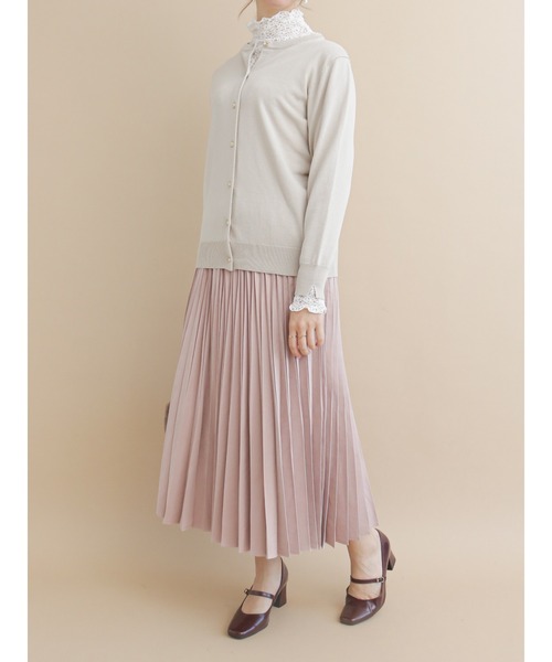Te chichi（テチチ）の「フィブリルプリーツスカート（スカート・レディース・オフホワイト/ピンク/グリーン/チャコール・ﾌﾘ-）」の8枚目の写真