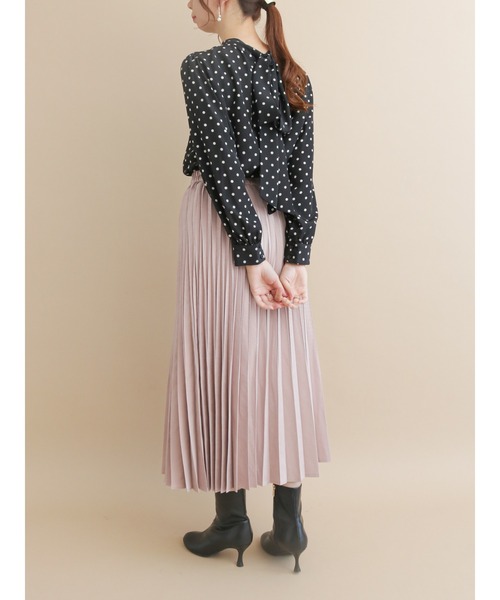 Te chichi（テチチ）の「フィブリルプリーツスカート（スカート・レディース・オフホワイト/ピンク/グリーン/チャコール・ﾌﾘ-）」の9枚目の写真