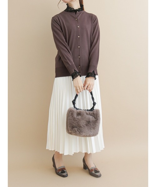 Te chichi（テチチ）の「フィブリルプリーツスカート（スカート・レディース・オフホワイト/ピンク/グリーン/チャコール・ﾌﾘ-）」の12枚目の写真