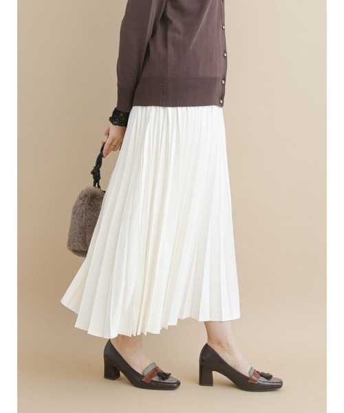 Te chichi（テチチ）の「フィブリルプリーツスカート（スカート・レディース・オフホワイト/ピンク/グリーン/チャコール・ﾌﾘ-）」の13枚目の写真