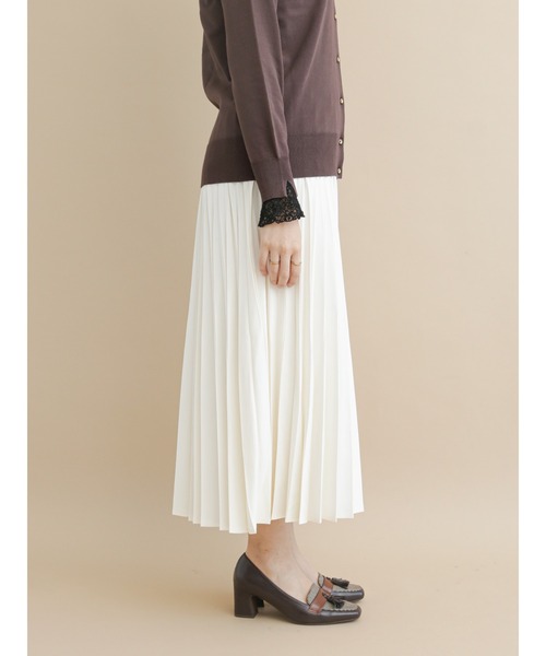 Te chichi（テチチ）の「フィブリルプリーツスカート（スカート・レディース・オフホワイト/ピンク/グリーン/チャコール・ﾌﾘ-）」の14枚目の写真