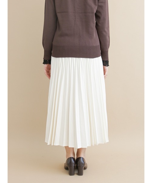 Te chichi（テチチ）の「フィブリルプリーツスカート（スカート・レディース・オフホワイト/ピンク/グリーン/チャコール・ﾌﾘ-）」の15枚目の写真