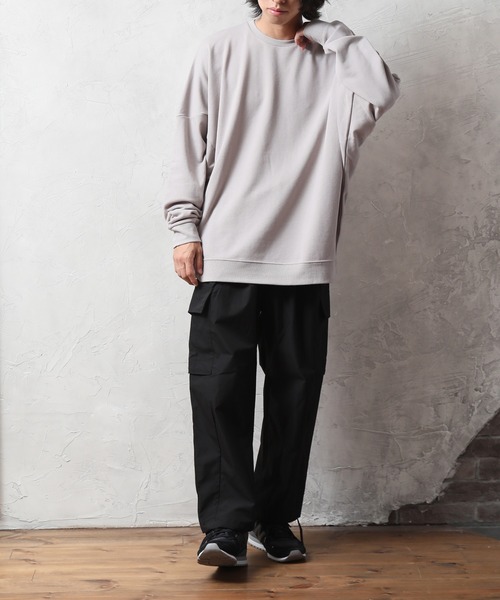 Art re A select(アトリエセレクト)の「OVERSIZED DOLMAN SWEATSHIRT/ソフトタッチ裏毛 オーバーサイズ ドルマン スウェット プルオーバー(スウェット・メンズ・アイボリー/ブルー/ピンク/ベージュ/スミクロ・L/M)」の18枚目の写真